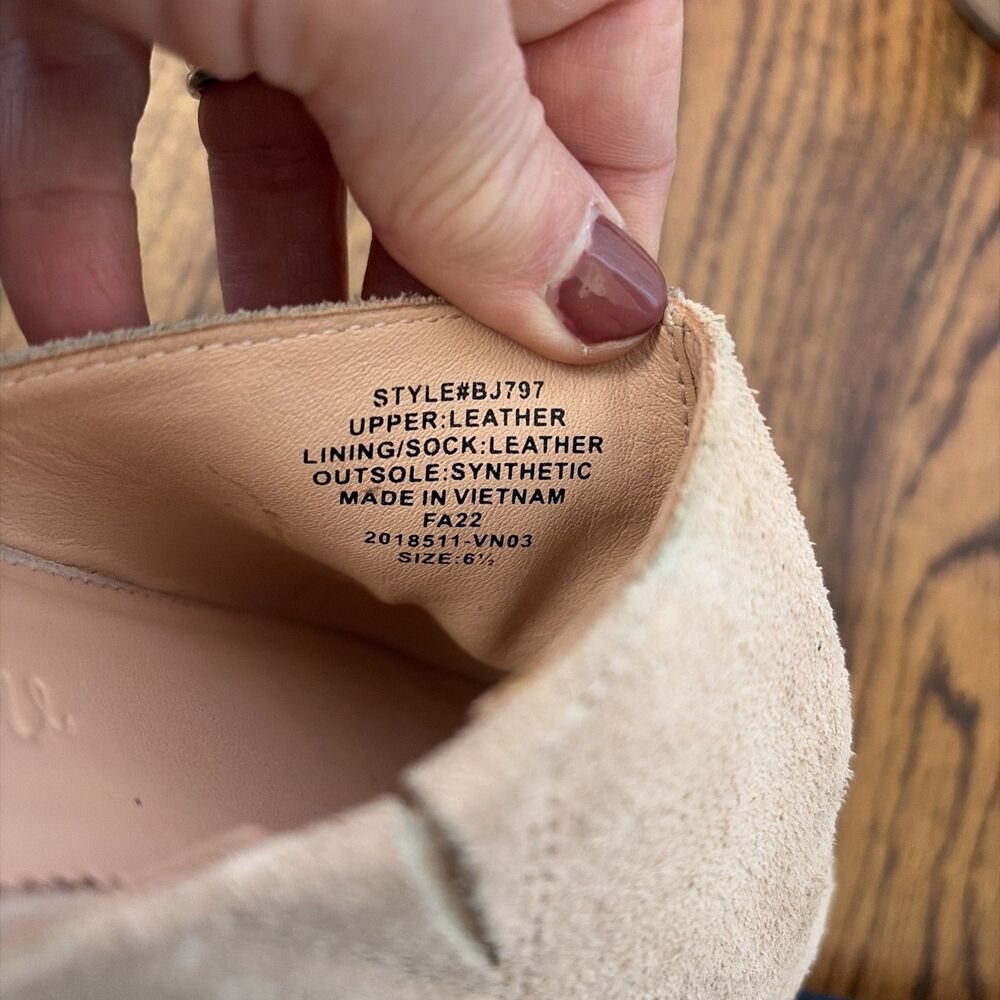 J. Crew Suede Leather Dakota Clogs Studded Boho Hippie Chic Wooden Women’s 6.5 - Picture 6 of 6